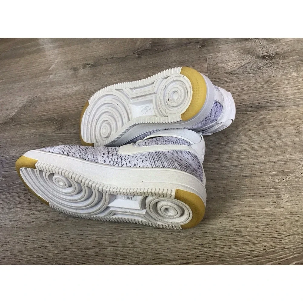 Nike Air Force 1 Womens Ultra Flyknit Sneakers Ankle 818018-101  Shoes Size 8.5